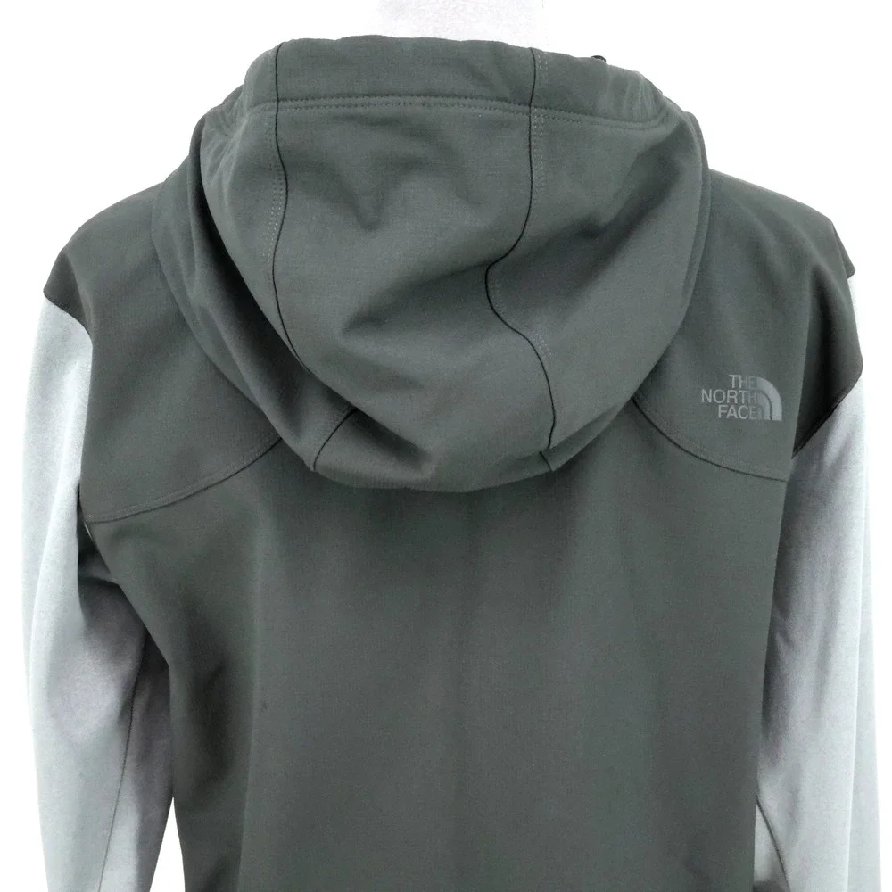 The North Face Jacket Mens Medium Gray Full Zip Hood Pockets Mountain Athletics